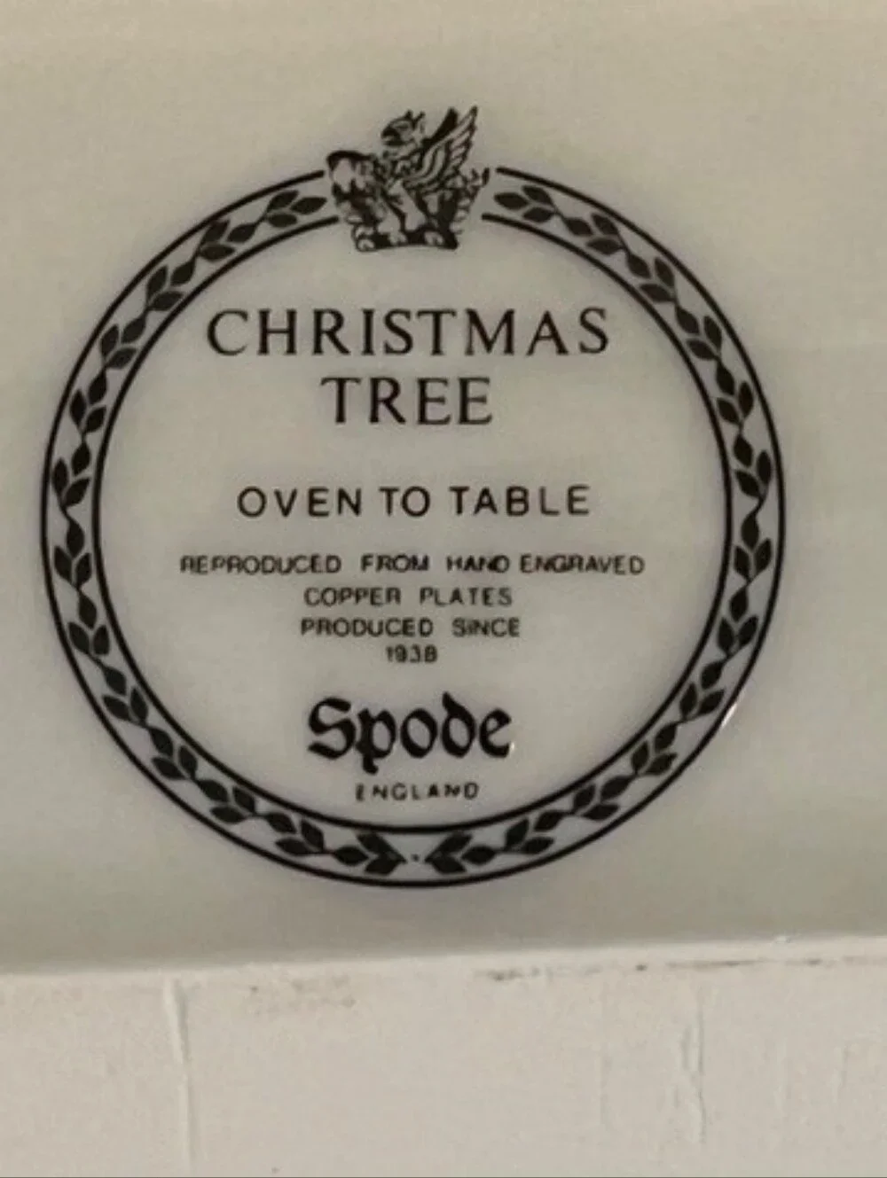 Spode Christmas Tree Oval Divided Serving Bowl EUC